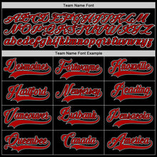 Load image into Gallery viewer, Custom Black Red-White Authentic Baseball Jersey