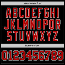 Load image into Gallery viewer, Custom Black Red-White Authentic Baseball Jersey