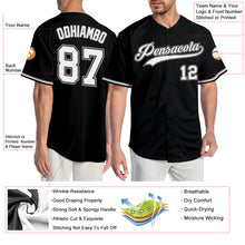 Загрузить изображение в средство просмотра галереи, Custom Black White-Gray Authentic Baseball Jersey