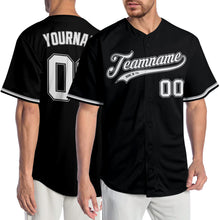 Загрузить изображение в средство просмотра галереи, Custom Black White-Gray Authentic Baseball Jersey