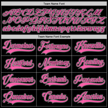 Load image into Gallery viewer, Custom Black Pink-White Authentic Baseball Jersey