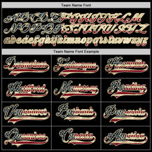 Load image into Gallery viewer, Custom Black Vintage USA Flag-Cream Authentic Baseball Jersey