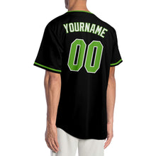 Load image into Gallery viewer, Custom Black Neon Green-White Authentic Baseball Jersey