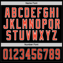 Загрузить изображение в средство просмотра галереи, Custom Black Orange-White Hockey Jersey