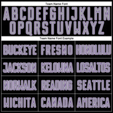 Load image into Gallery viewer, Custom Black Gray-Purple Authentic Baseball Jersey