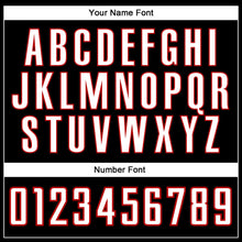 Load image into Gallery viewer, Custom Black White-Red Authentic Baseball Jersey