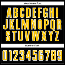 Load image into Gallery viewer, Custom Black Gold-White Authentic Two Tone Baseball Jersey