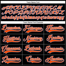 Load image into Gallery viewer, Custom Black Royal-Orange Authentic Baseball Jersey