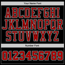 Charger l'image dans la galerie, Custom Stitched Black Red Pinstripe Red-White Sports Pullover Sweatshirt Hoodie