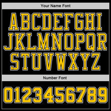 Charger l'image dans la galerie, Custom Stitched Black Gold Pinstripe Gold-White Sports Pullover Sweatshirt Hoodie