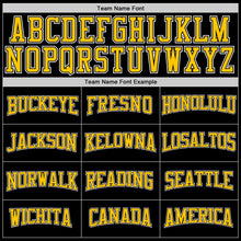 Charger l'image dans la galerie, Custom Stitched Black Gold Pinstripe Gold-White Sports Pullover Sweatshirt Hoodie