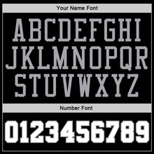 Load image into Gallery viewer, Custom Stitched Black Gray Pinstripe White-Gray Sports Pullover Sweatshirt Hoodie