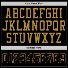 Load image into Gallery viewer, Custom Stitched Black Old Gold Pinstripe Black-Old Gold Sports Pullover Sweatshirt Hoodie