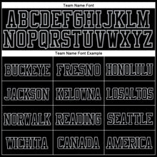 Load image into Gallery viewer, Custom Black Black-Gray Stitched Cuffed Knit Hat