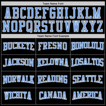 Load image into Gallery viewer, Custom Stitched Black Light Blue-White Sports Pullover Sweatshirt Hoodie