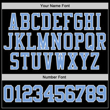 Load image into Gallery viewer, Custom Stitched Black Light Blue-White Sports Pullover Sweatshirt Hoodie