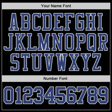 Laden Sie das Bild in den Galerie-Viewer, Custom Stitched Black Royal-White Sports Pullover Sweatshirt Hoodie