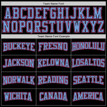 Load image into Gallery viewer, Custom Stitched Black Light Blue-Pink Sports Pullover Sweatshirt Hoodie