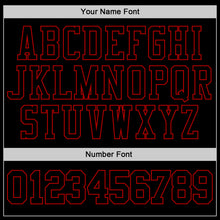 Load image into Gallery viewer, Custom Stitched Black Black-Red Sports Pullover Sweatshirt Hoodie