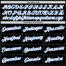 Charger l'image dans la galerie, Custom Stitched Black White-Light Blue Sports Pullover Sweatshirt Hoodie