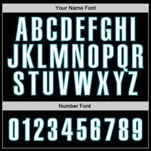 Загрузить изображение в средство просмотра галереи, Custom Stitched Black White-Teal Sports Pullover Sweatshirt Hoodie