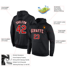 Load image into Gallery viewer, Custom Stitched Black Red-White Sports Pullover Sweatshirt Hoodie