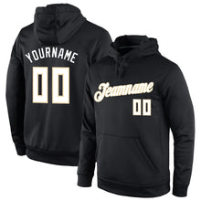 Charger l'image dans la galerie, Custom Stitched Black White-Cream Sports Pullover Sweatshirt Hoodie