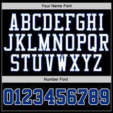 Load image into Gallery viewer, Custom Stitched Black Royal-White Sports Pullover Sweatshirt Hoodie