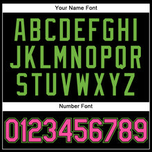 Load image into Gallery viewer, Custom Black Pink-Neon Green Authentic Baseball Jersey