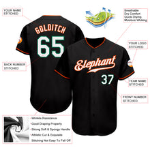 Load image into Gallery viewer, Custom Black White-Orange Authentic Baseball Jersey
