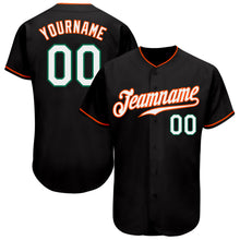 Load image into Gallery viewer, Custom Black White-Orange Authentic Baseball Jersey
