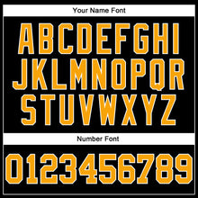 Load image into Gallery viewer, Custom Black Gold-Red Authentic Throwback Basketball Jersey