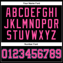 Загрузить изображение в средство просмотра галереи, Custom Black Pink-Light Blue Authentic Throwback Basketball Jersey