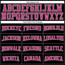 Load image into Gallery viewer, Custom Black Pink-White Authentic Throwback Basketball Jersey