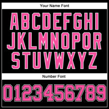 Load image into Gallery viewer, Custom Black Pink-White Authentic Throwback Basketball Jersey