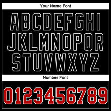 Charger l'image dans la galerie, Custom Black Red-White 3D Pattern Design Multicolor Authentic Baseball Jersey