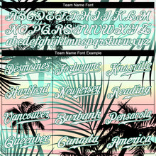 Load image into Gallery viewer, Custom Black Black-Kelly Green 3D Pattern Design Tropical Palm Leaves Authentic Baseball Jersey