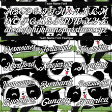 Load image into Gallery viewer, Custom Black White-Black 3D Pattern Design Pandas Authentic Baseball Jersey