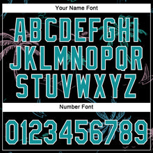 Load image into Gallery viewer, Custom Black Teal-White 3D Pattern Design Hawaii Palm Trees Authentic Baseball Jersey