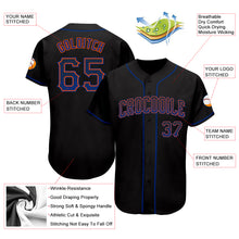 Load image into Gallery viewer, Custom Black Royal-Orange Authentic Drift Fashion Baseball Jersey