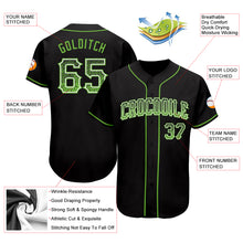 Load image into Gallery viewer, Custom Black Neon Green-White Authentic Drift Fashion Baseball Jersey