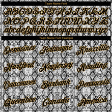 Загрузить изображение в средство просмотра галереи, Custom Black Black-Old Gold 3D Pattern Design Snakeskin Performance T-Shirt