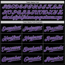 Charger l'image dans la galerie, Custom Black Purple-Gray Authentic Baseball Jersey