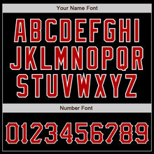 Load image into Gallery viewer, Custom Black Red-White Authentic Baseball Jersey