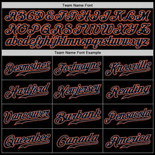 Загрузить изображение в средство просмотра галереи, Custom Black Black-Orange Authentic Baseball Jersey