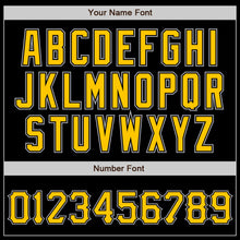 Load image into Gallery viewer, Custom Black Gold-Gray Authentic Baseball Jersey