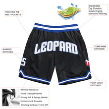 Laden Sie das Bild in den Galerie-Viewer, Custom Black Royal Pinstripe White-Gray Authentic Basketball Shorts