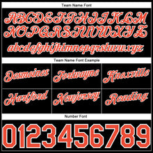 Laden Sie das Bild in den Galerie-Viewer, Custom Black White Pinstripe Orange-White Authentic Basketball Shorts