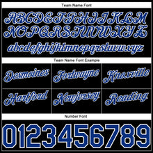 Загрузить изображение в средство просмотра галереи, Custom Black White Pinstripe Royal-White Authentic Basketball Shorts