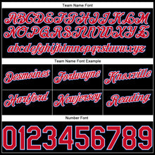 Laden Sie das Bild in den Galerie-Viewer, Custom Black White Pinstripe Red-Royal Authentic Basketball Shorts